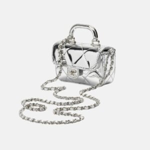 Chanel mini flap silver